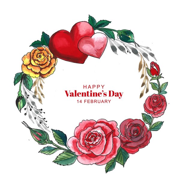 Diseño de plantilla de tarjeta de felicitación del día de san valentín