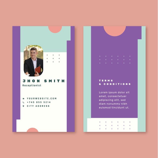 Diseño de plantilla de tarjeta de identificación de hotel