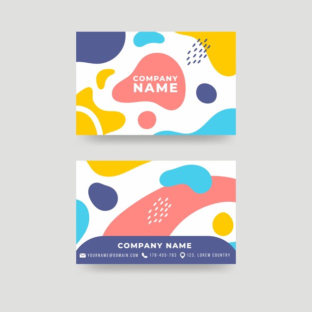 Diseño de plantilla de tarjeta de visita pintada