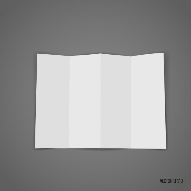 Vector gratuito diseño de plantilla de tríptico en blanco
