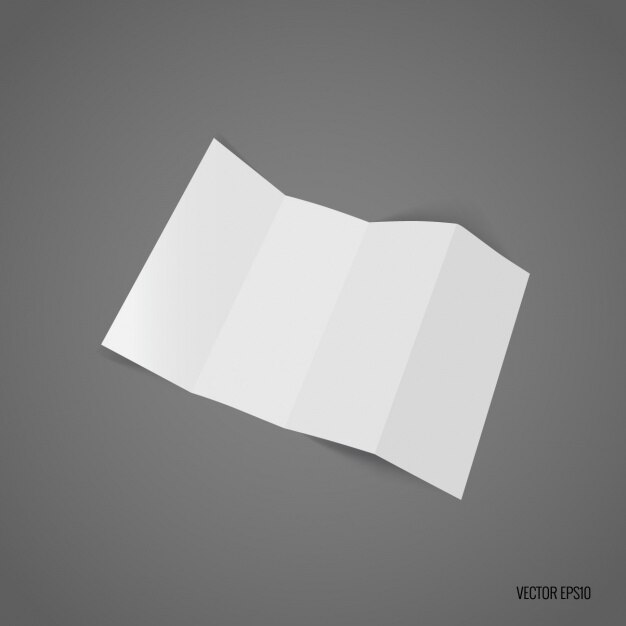 Diseño de plantilla de tríptico en blanco