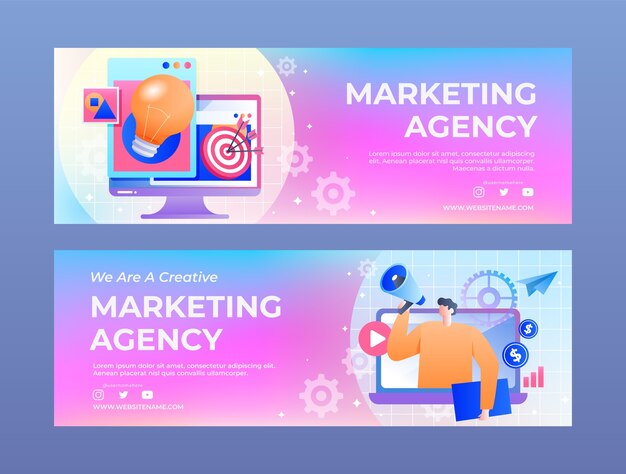 Diseño de plantillas de agencias de marketing