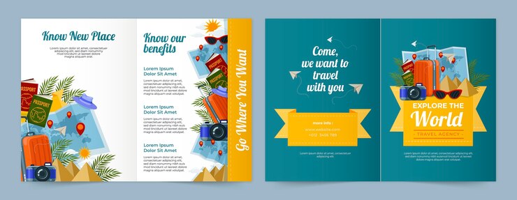 Vector gratuito diseño de plantillas de agencias de viajes