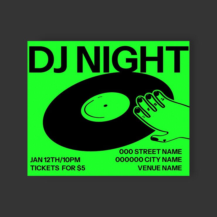 Vector gratuito diseño de plantillas de banners de dj