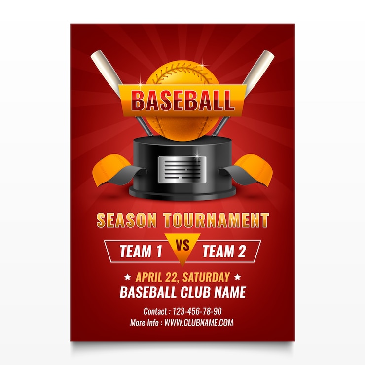 Vector gratuito diseño de plantillas de béisbol