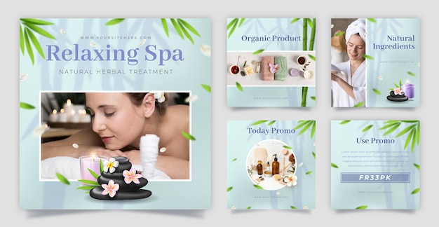 Diseño de plantillas de bienestar y spa.