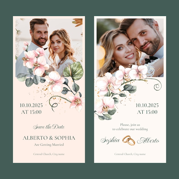 Vector gratuito diseño de plantillas para bodas