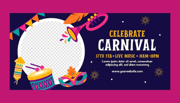 Vector gratuito diseño de plantillas de carnaval