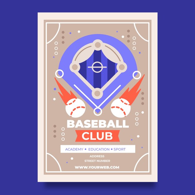 Diseño de plantillas de carteles de béisbol