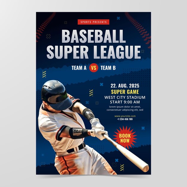 Diseño de plantillas de carteles de béisbol