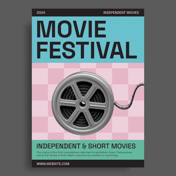Vector gratuito diseño de plantillas de carteles de películas