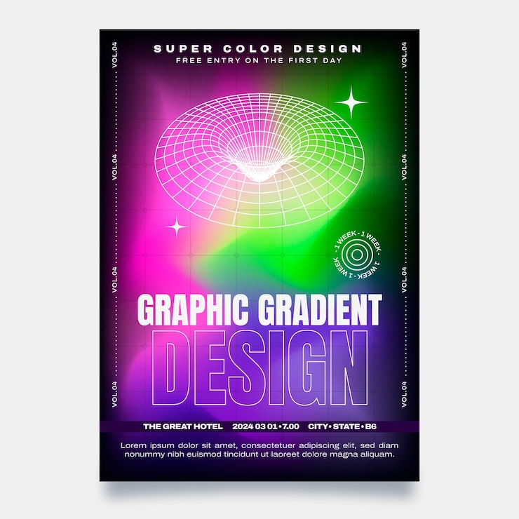 Vector gratuito diseño de plantillas coloridas para carteles