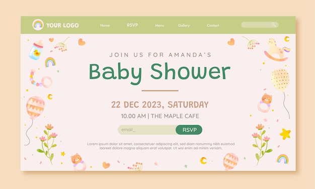 Diseño de plantillas para la ducha de bebé