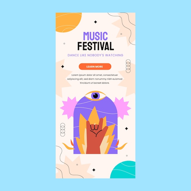 Diseño de plantillas de festivales de música