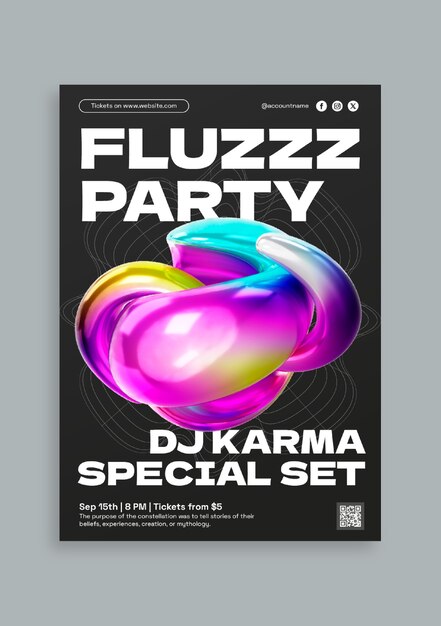 Diseño de plantillas de folletos de Dj