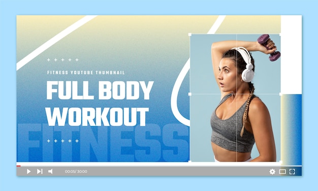 Diseño de plantillas de gimnasio con gradiente