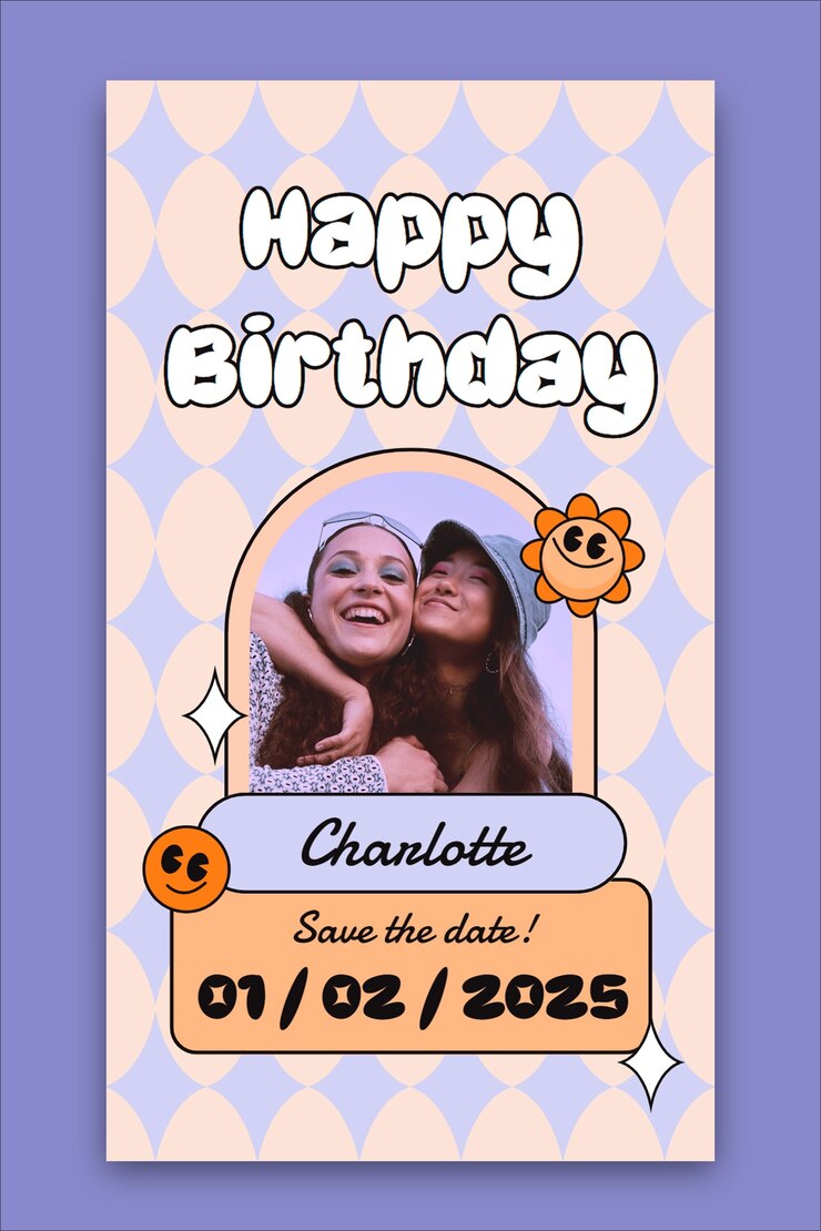 Diseño de plantillas de historias de cumpleaños de Instagram