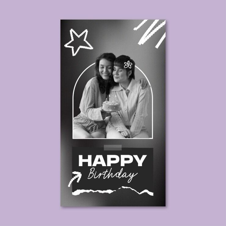 Diseño de plantillas de historias de cumpleaños de Instagram
