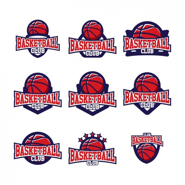 Diseño de plantillas de logos de baloncesto