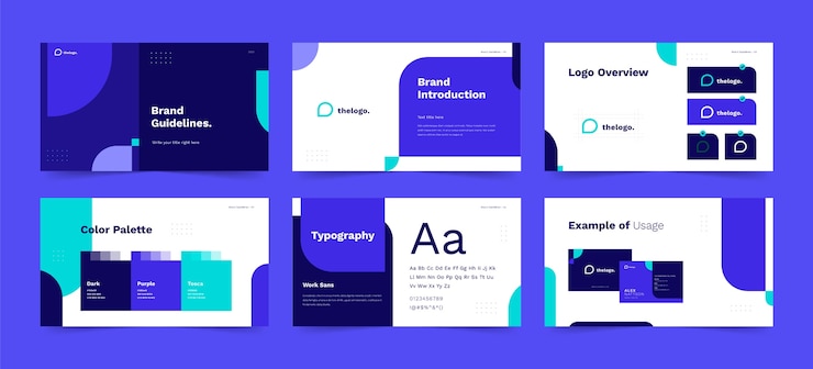 Vector gratuito diseño de plantillas de manual de marca
