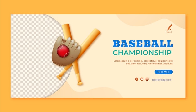 Diseño de plantillas de pancartas de béisbol