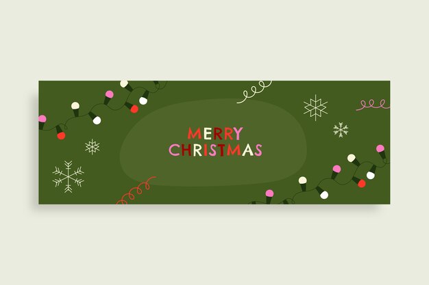 Diseño de plantillas de pancartas de discordia navideñas