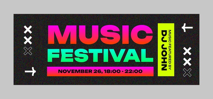 Vector gratuito diseño de plantillas de portadas de festivales de música en facebook