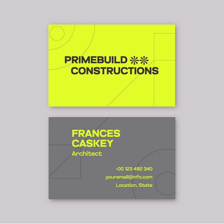 Vector gratuito diseño de plantillas de tarjetas de visita de construcción