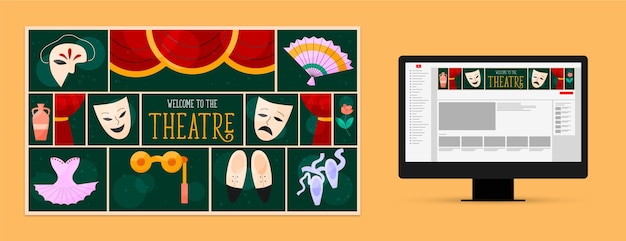 Vector gratuito diseño de plantillas de teatro