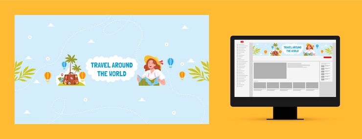 Vector gratuito diseño de plantillas de visitas guiadas dibujadas a mano