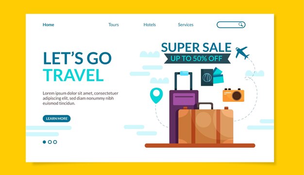 Diseño de plantillas web de venta de viajes