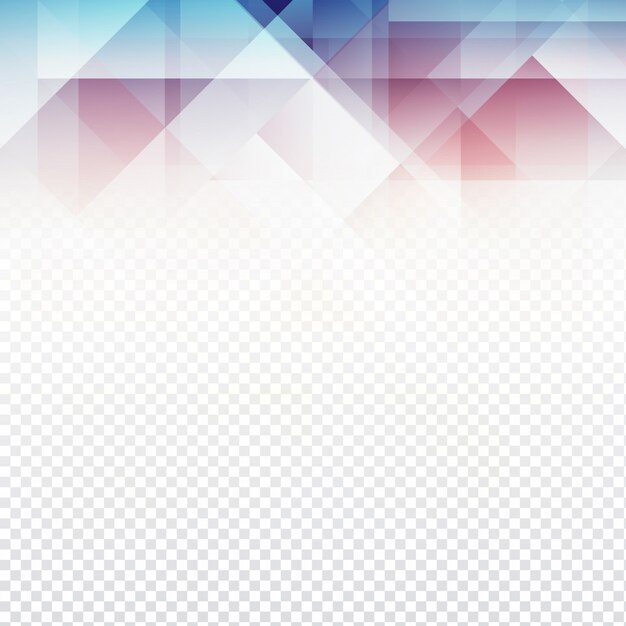 Diseño poligonal moderno sobre fondo transparente