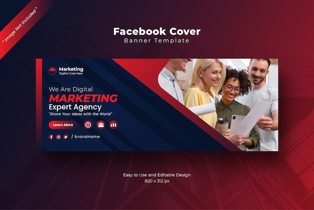 Vector gratuito diseño de portada de facebook para empresas