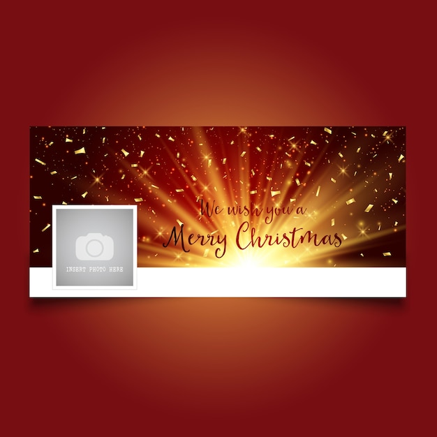 Diseño de portada de la línea de tiempo de Navidad