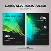 Vector gratuito diseño de poster para evento de música electrónica