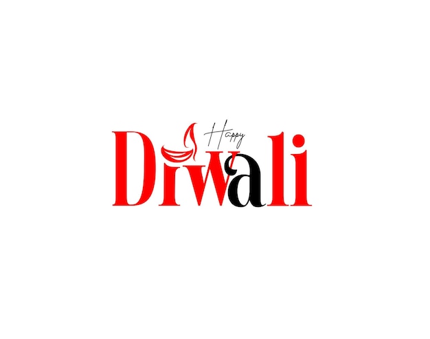 Diseño de póster de texto de feliz Diwali Ilustración vectorial abstracta