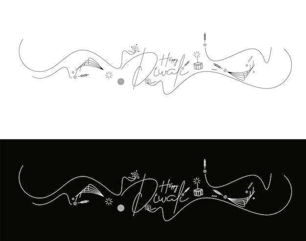 Diseño de póster de texto de feliz Diwali Ilustración vectorial abstracta
