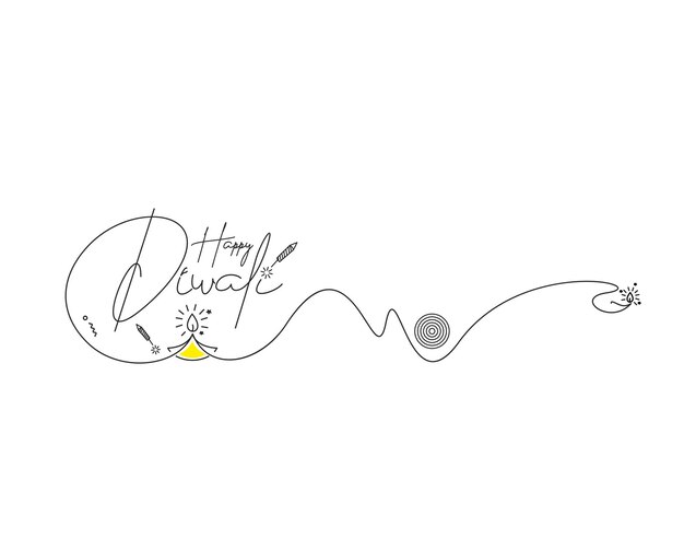 Diseño de póster de texto de feliz Diwali Ilustración vectorial abstracta
