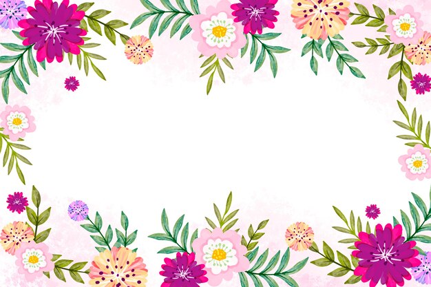 Diseño de primavera de acuarela para papel tapiz