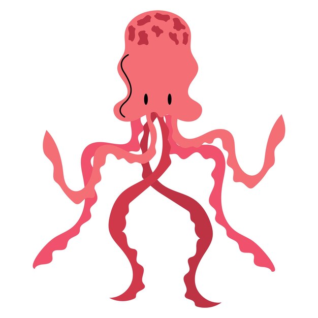 diseño de pulpo rosa sobre blanco
