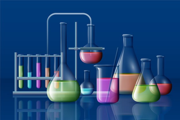 Diseño realista de laboratorio de ciencias.