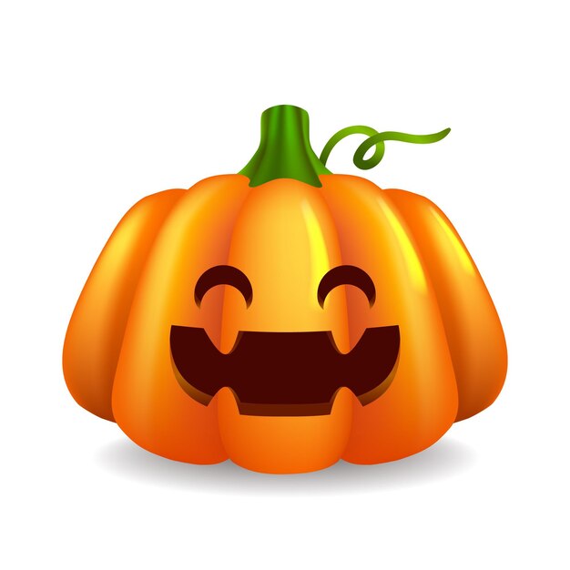 Diseño realista linda calabaza de halloween