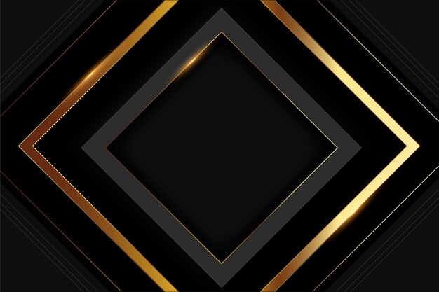 Diseño realista del marco dorado