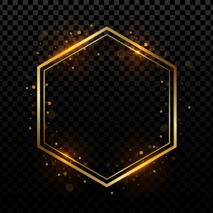 Vector gratuito diseño realista del marco dorado