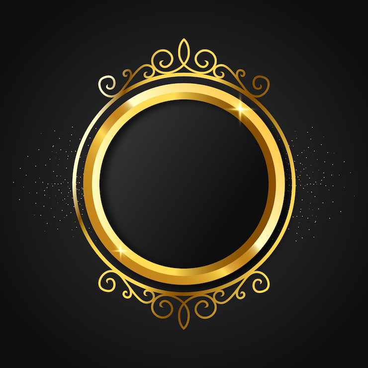 Vector gratuito diseño realista del marco dorado
