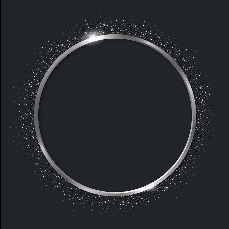 Vector gratuito diseño realista del marco plateado