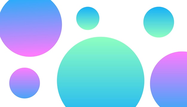 Diseño redondo de fondos de gradiente vectorial de colores