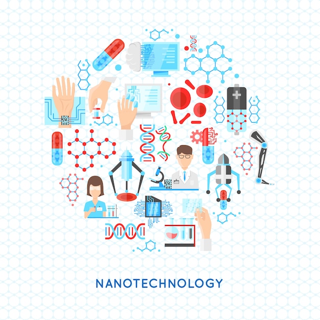 Diseño redondo de nanotecnología