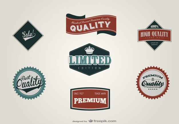 diseño retro etiqueta vector de material
