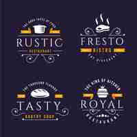 Vector gratuito diseño retro para logo set